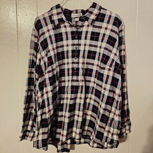 Red and black Coldwater Creek flannel